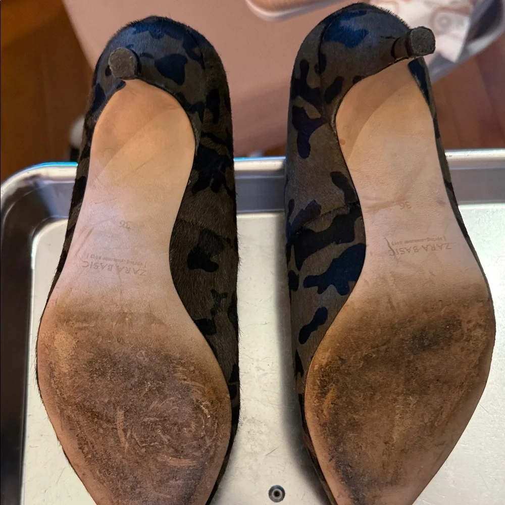Zara Women's Animal Print Heels - Picture 5 of 5
